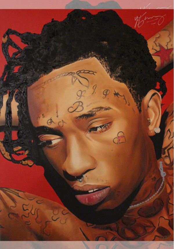 600x860 Young Thug Portrait Signed Email - Young Thug Painting