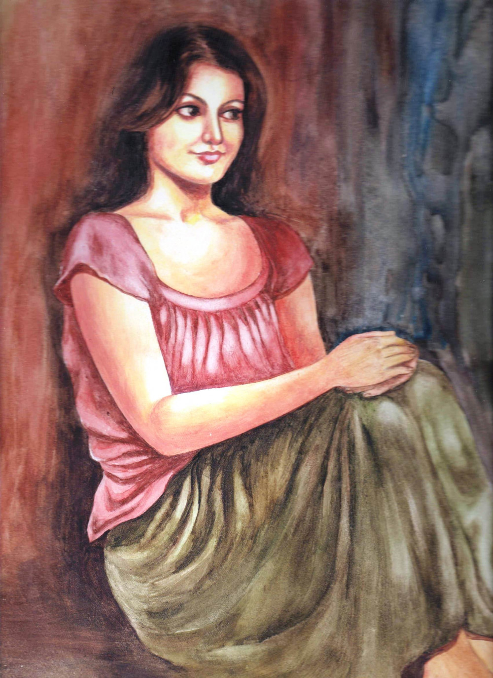 1000x1373 Spirit Of Youth, Painting By Papiya Chakraborty Figurative - Youth Painting