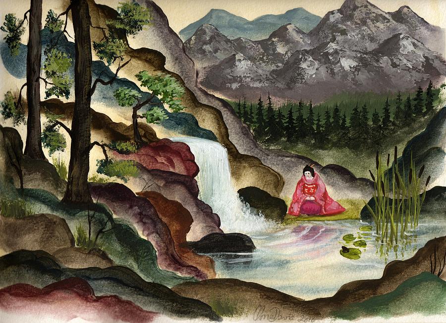 900x653 The Spring Of Youth Painting By Mona Davis - Youth Painting