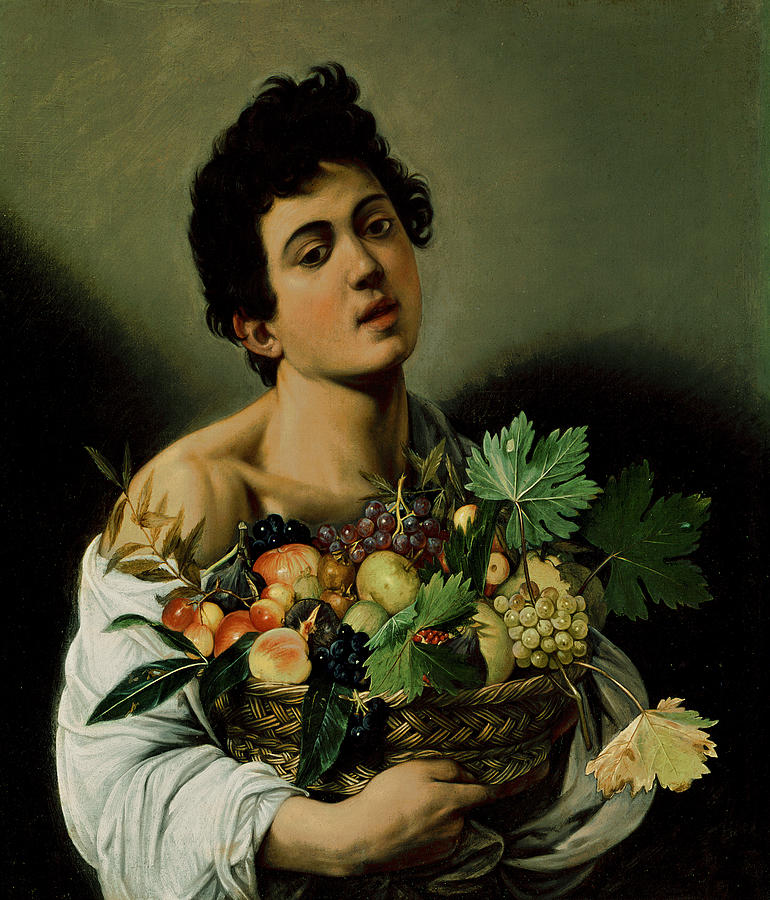 770x900 Youth With A Basket Of Fruit Painting By Michelangelo Merisi Da - Youth Painting