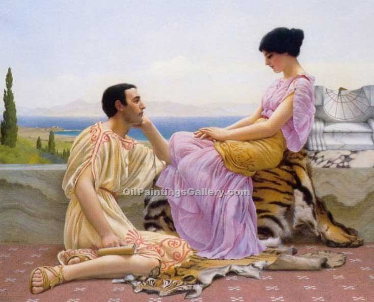 734x593 Youth And Time By John William Godward (Painting Id Cl 4360 B) - Youth Painting