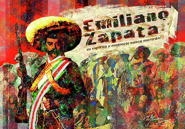 600x419 Emiliano Zapata Inmortal Painting By Craig A Christiansen - Zapata Painting