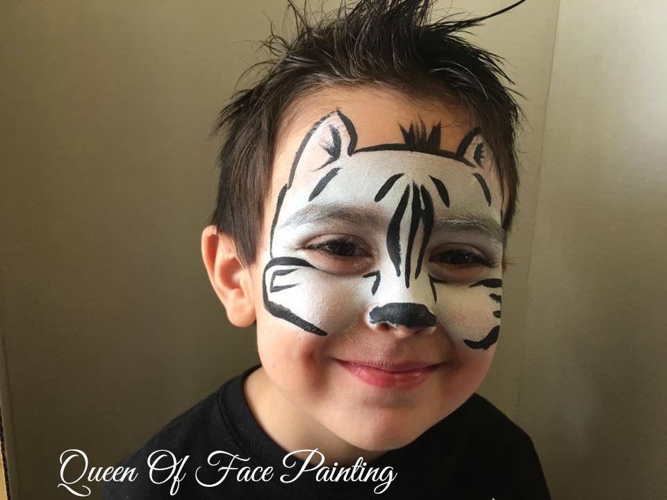 960x720 Queen Of Face Painting Zebra Face Painting - Zebra Face Painting