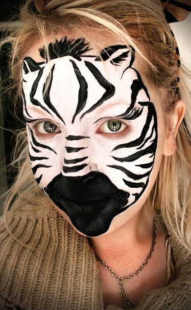 374x606 Zebra Face Paint Katy Groves - Zebra Face Painting