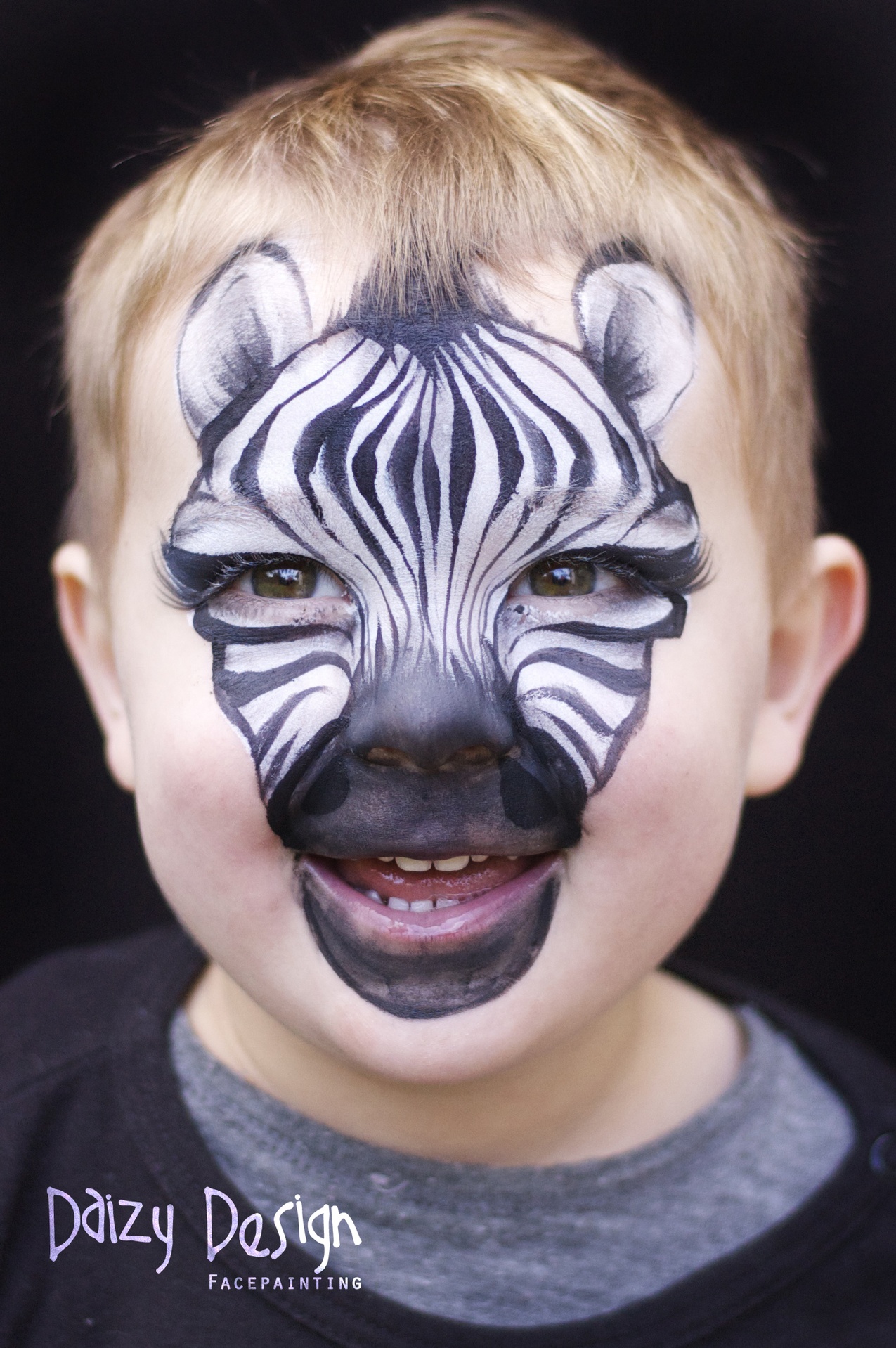 1275x1918 Zebra Face Paint Step By 2 Face Painting - Zebra Face Painting