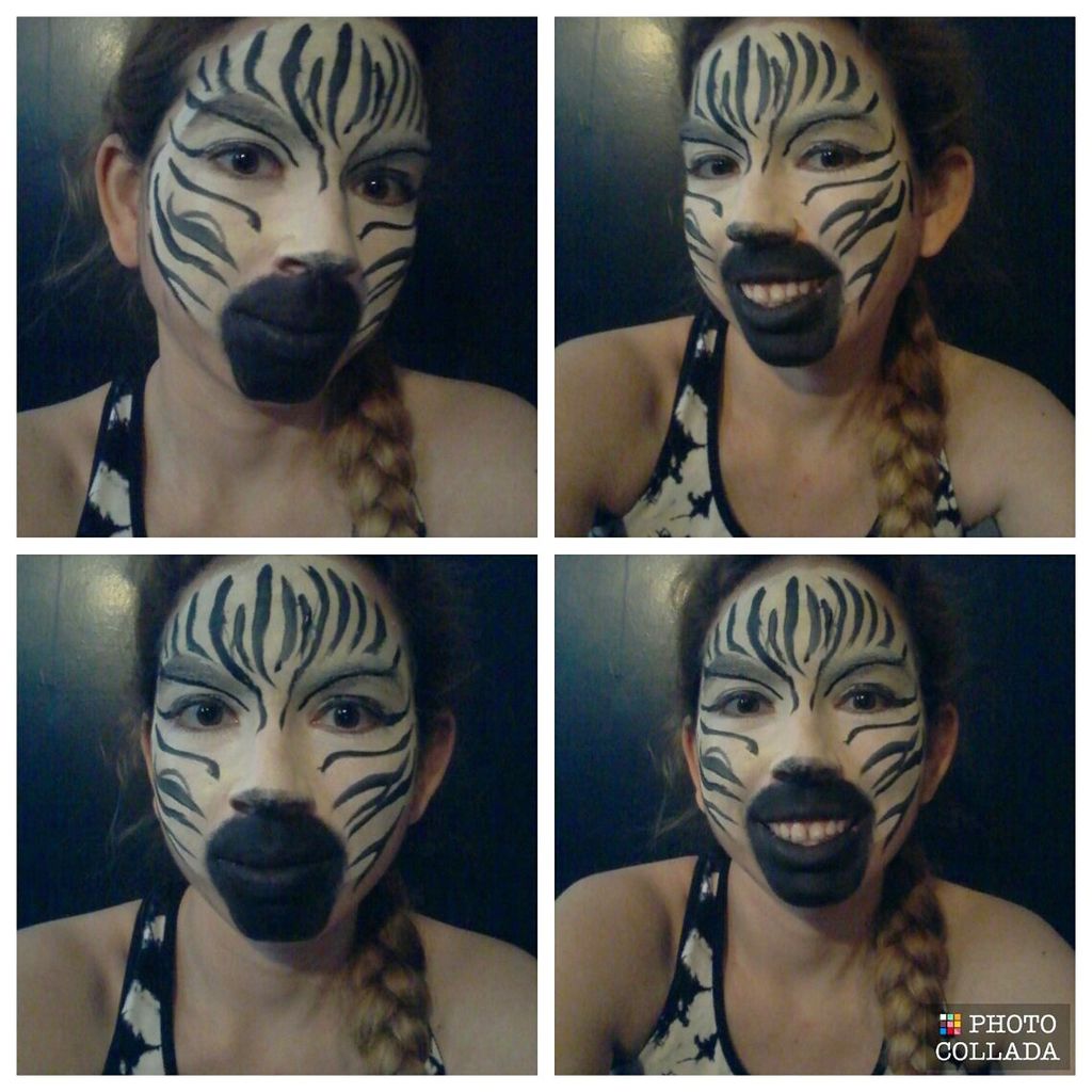 1024x1024 Zebra Face Paint - Zebra Face Painting