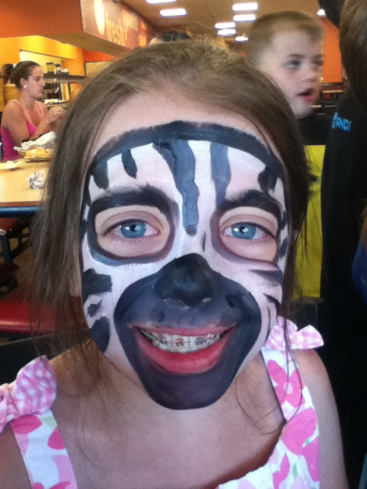 720x960 Zebra Face Painting By Funfacesballoon - Zebra Face Painting