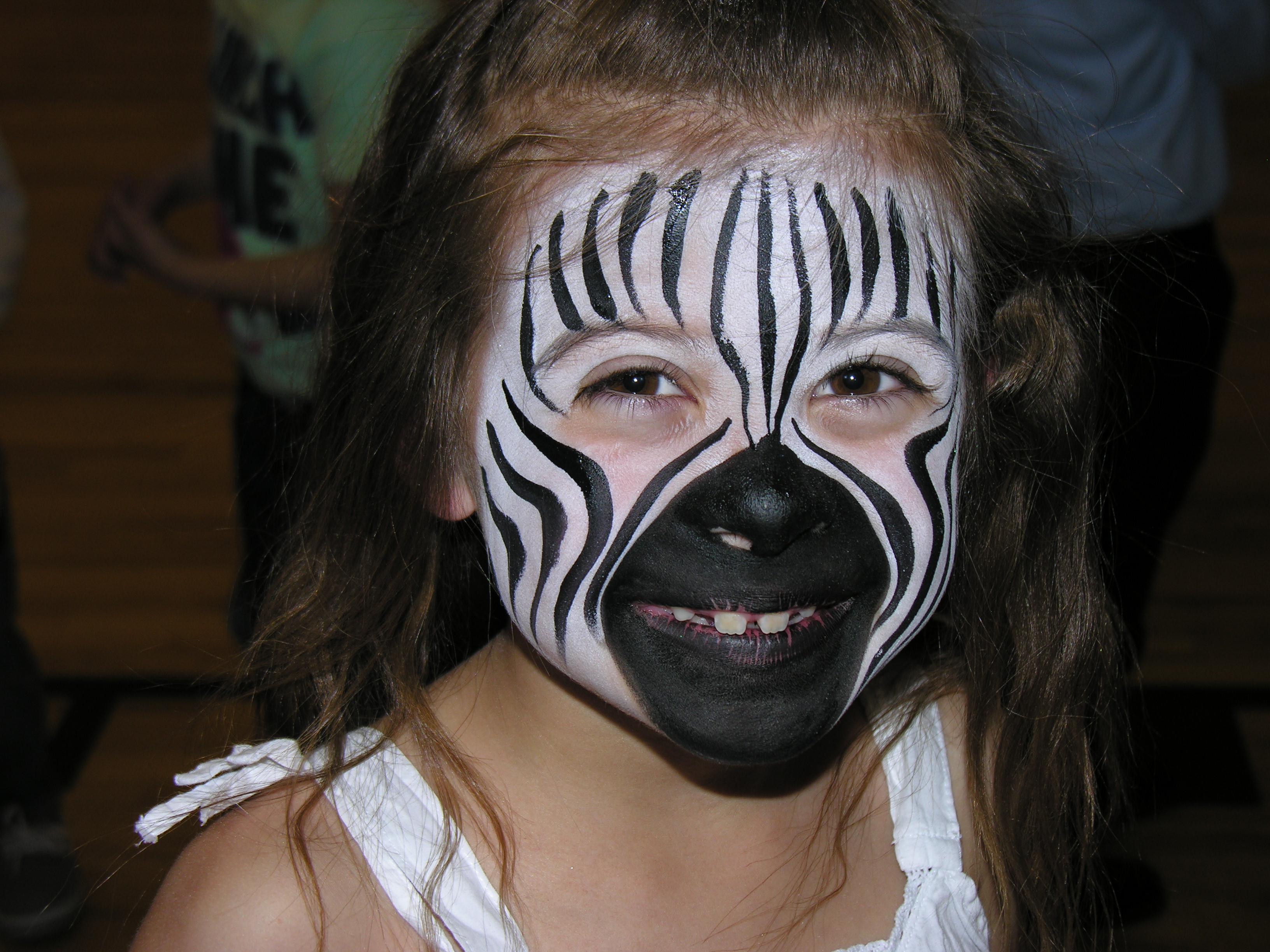3264x2448 Zombie Face Paint The Painted Otter - Zebra Face Painting