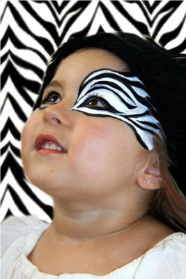 267x400 Face Painter Funela - Zebra Face Painting