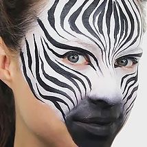 214x214 Find Out How To Create This Easy Zebra Face Paint Design For Your - Zebra Face Painting