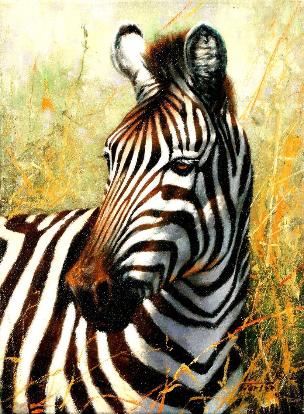 1000x1361 5d Diy Diamond Painting Zebra Head - Zebra Head Painting
