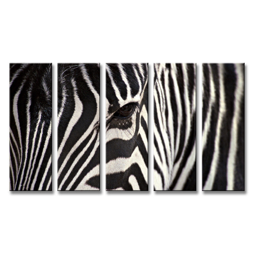 810x810 Animals Canvas Print Zebra Head Modern Black White Wall Art Home - Zebra Head Painting