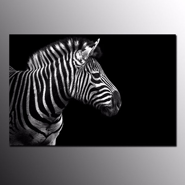 600x600 Canvas Print For Living Room Zebra Head Wall Art Canvas Painting - Zebra Head Painting