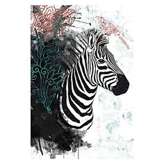 236x236 Hd Print Canvas Oil Painting Zebra Head, Art Wall Decoration - Zebra Head Painting