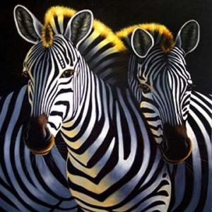 300x300 Zebra Lovers - Zebra Oil Painting