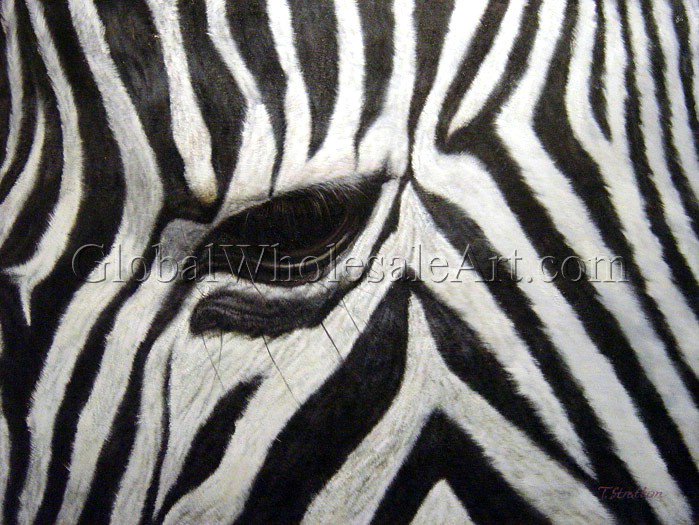 699x525 Eye Of The Zebra - Zebra Oil Painting