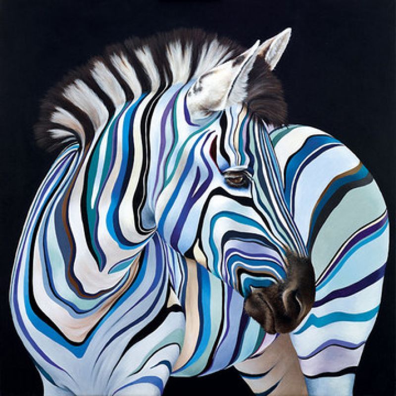 800x800 Pin By L@dy B@sil's Inspiring Colors Reyhan S.d. On Blue Amp Black - Zebra Painting