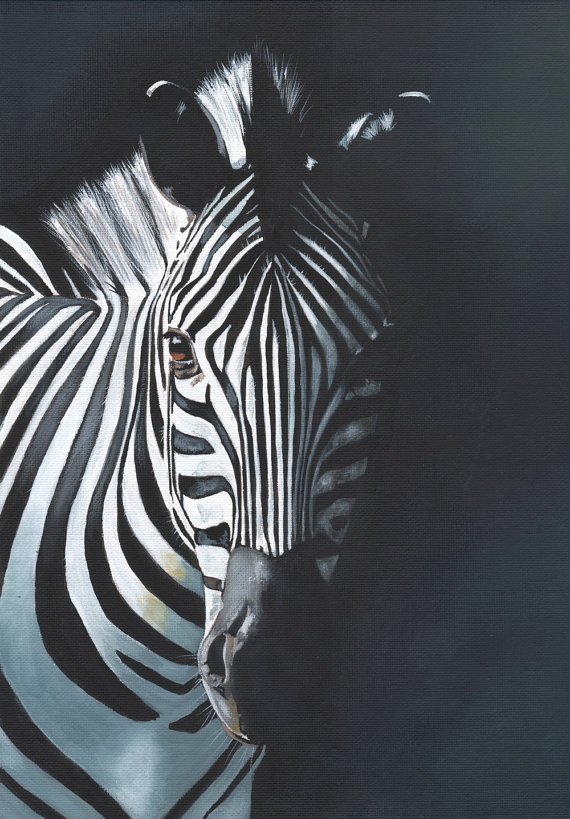 570x819 Items Similar To Zebra Painting - Zebra Painting