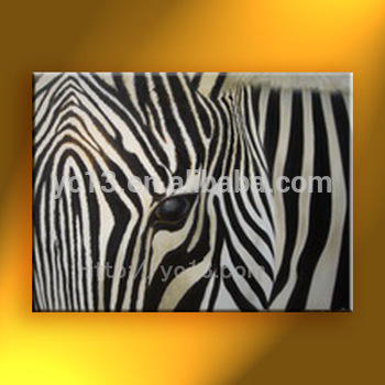 350x350 Wall Art Decoration Modern Canvas Hand Painted Zebra Eye - Zebra Painting On Canvas