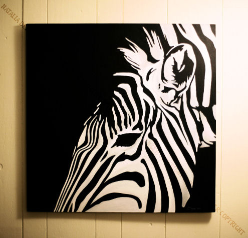 495x476 Zebra Painting By Acacia13 - Zebra Painting On Canvas