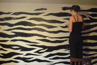 400x267 Laurie's Charming Designs Zebra Print Painted Wall - Zebra Print Painting