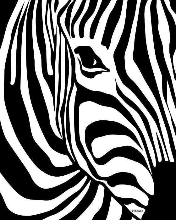 560x700 Zebra Print By Ron Magnes Paintng On Wood Amp Canvas - Zebra Print Painting