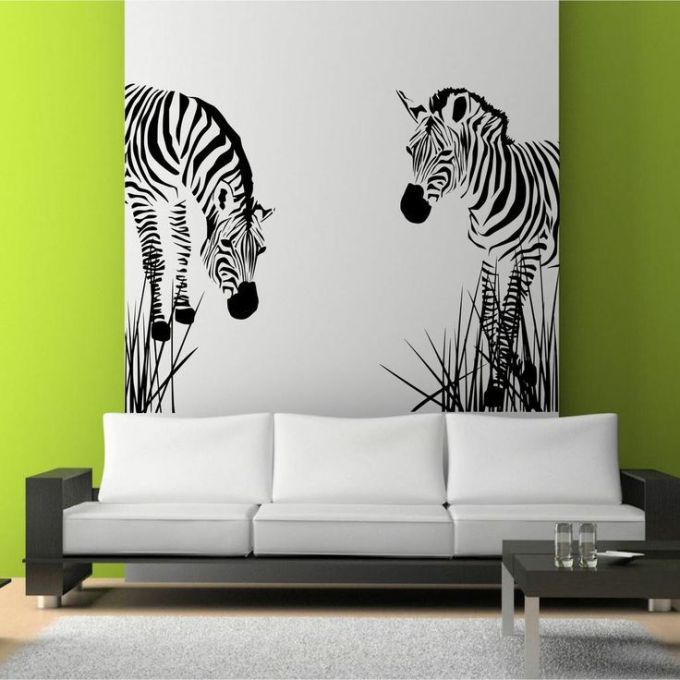 680x680 Decoracin De Dormitorios Zebra Print Bedding, Zebra Wall Painting - Zebra Wall Painting