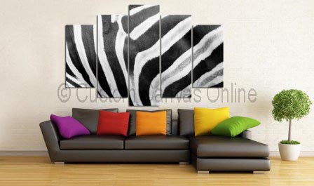 448x265 Zebra Painting Zebra Art Prints - Zebra Wall Painting