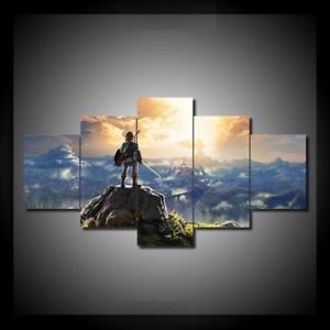 300x300 Game The Legend Of Zelda, 5 Panel Canvas Hd Prints Painting Wall - Zelda Painting