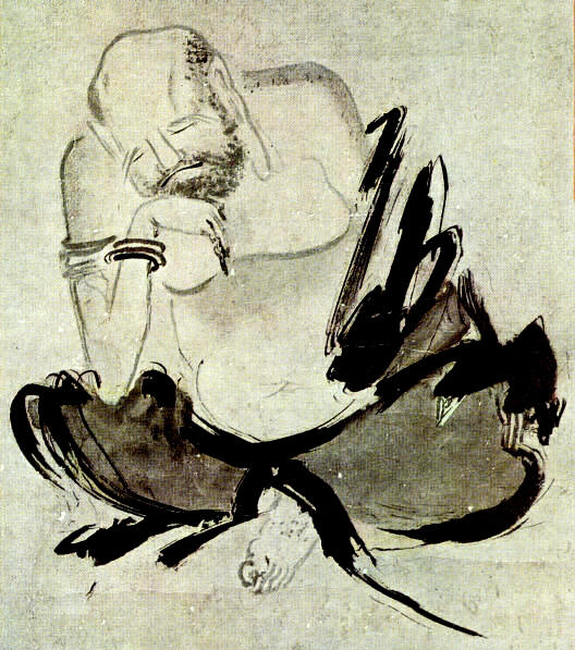 528x597 Zen Story The Stingy Artist End Of The Game - Zen Monk Painting