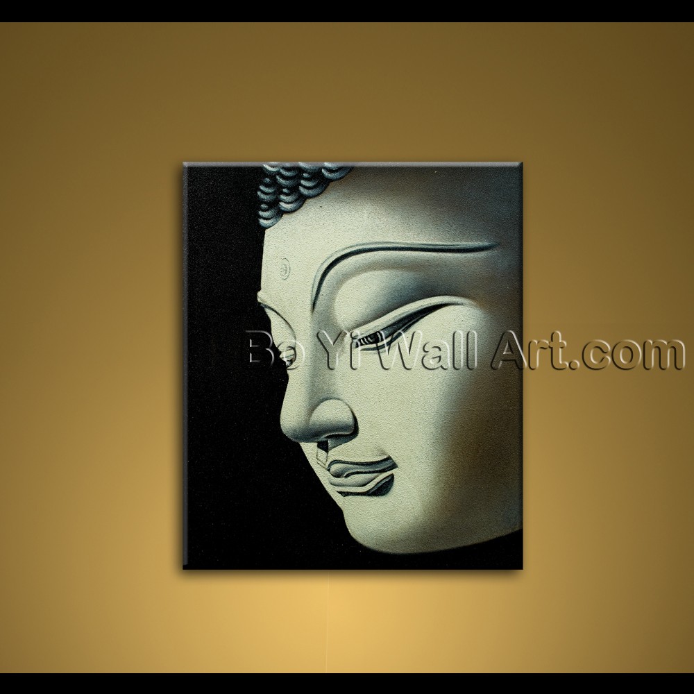 1000x1000 Hand Painted Buddha Oil Painting Feng Shui Zen Art On Canvas - Zen Oil Painting