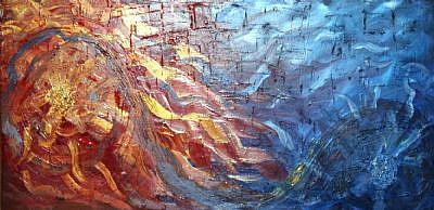400x194 Feng Shui Zen Water And Fire - Zen Water Painting