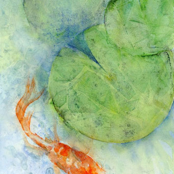 354x354 Blue Flower Watercolor Floral Print, From Srorickart On Etsy - Zen Water Painting