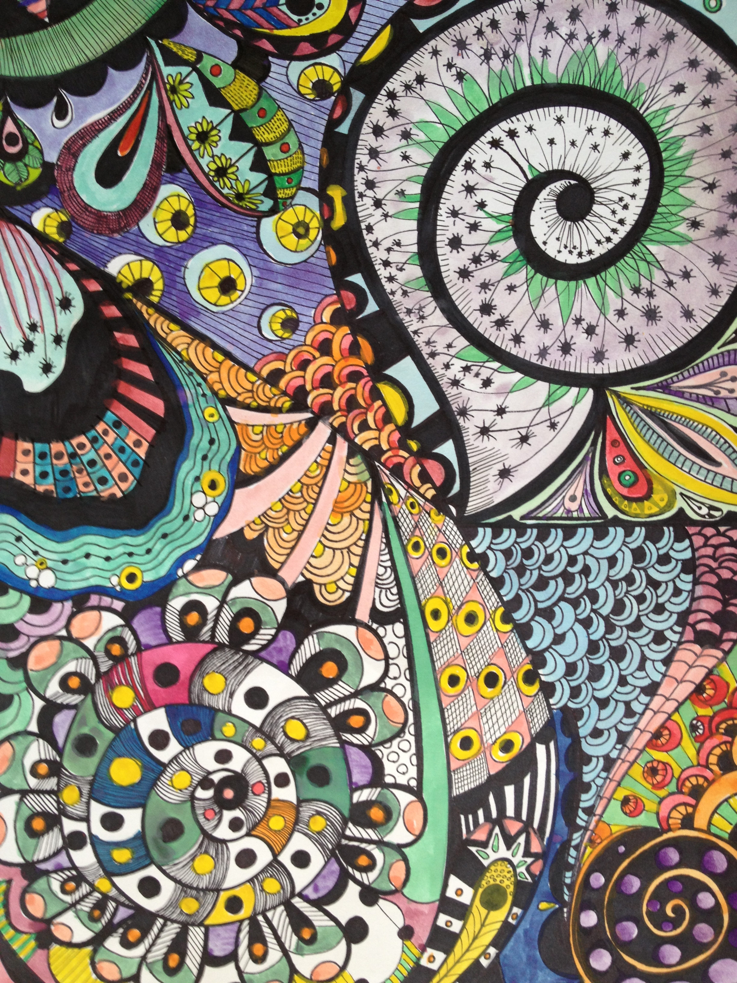 2448x3264 Zentangle Art Room Muse - Zentangle Painting
