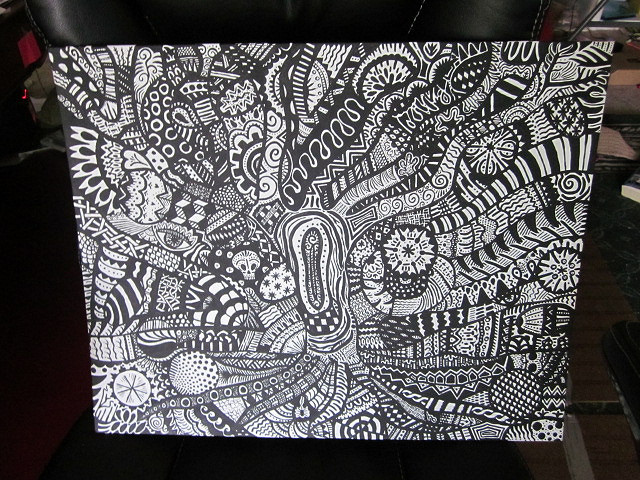 640x480 Zentangle Painting My Husband Pushed Me To Create - Zentangle Painting