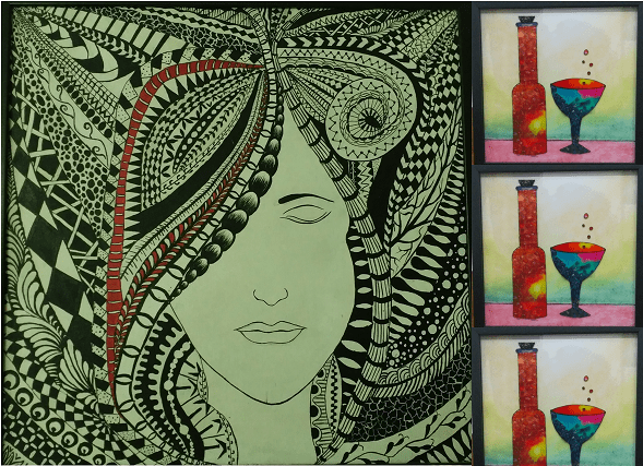 589x427 Zentangle Amp Broken Glass Painting Workshop - Zentangle Painting