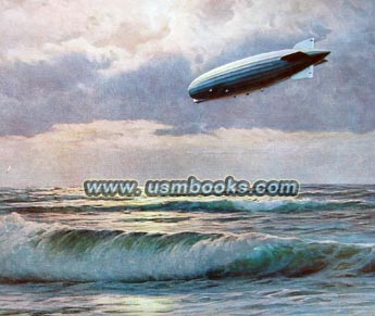 345x291 Nazi Cigarette Albums Zeppelin Weltfahrten - Zeppelin Painting