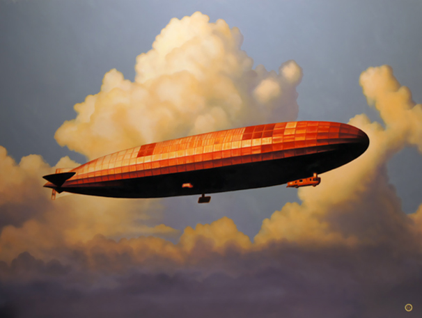 606x457 Otto Lange Portfolio Gallery - Zeppelin Painting
