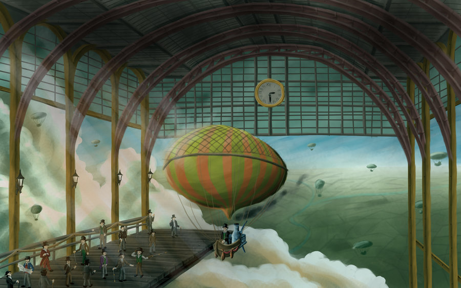 900x563 Zeppelin Station By Riddercoenraad - Zeppelin Painting