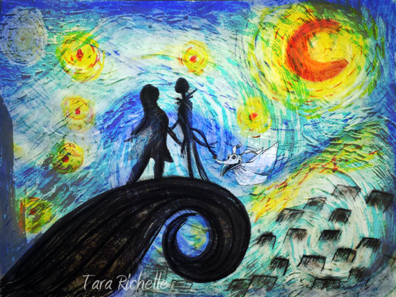 570x428 Jack And Sally Nightmare Before Christmas Zero Painting Van - Zero Painting