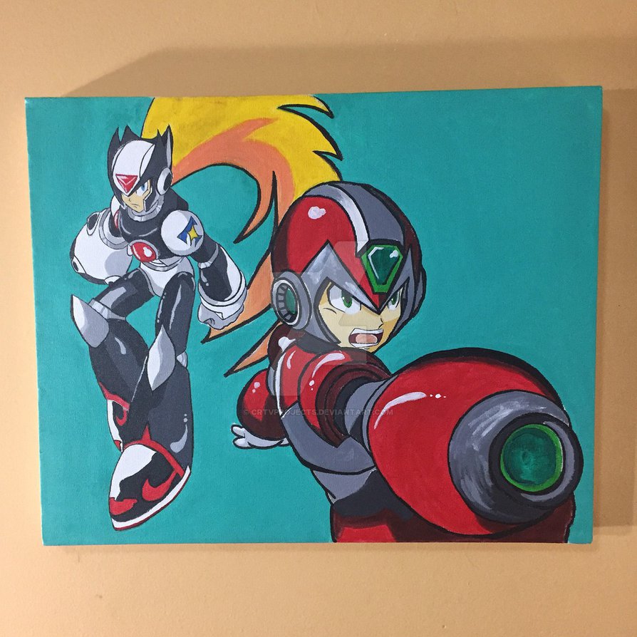 894x894 Megaman X Zero (Canvas Painting) By Crtvprojects - Zero Painting