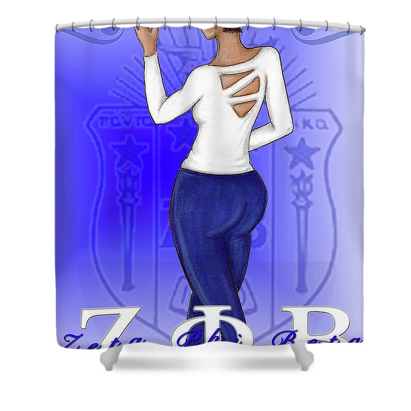 800x800 Zeta Phi Beta Shower Curtain For Sale By Bfly Designs - Zeta Phi Beta Painting