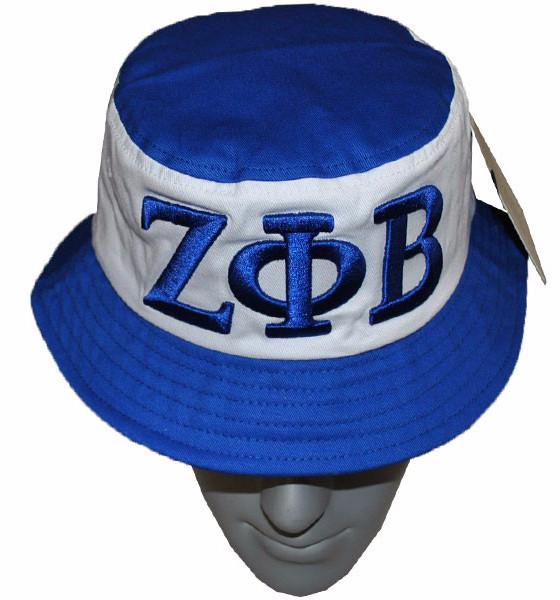 560x600 Zeta Phi Beta White And Royal Blue Bucket Hat By Big Boy Headgear - Zeta Phi Beta Painting