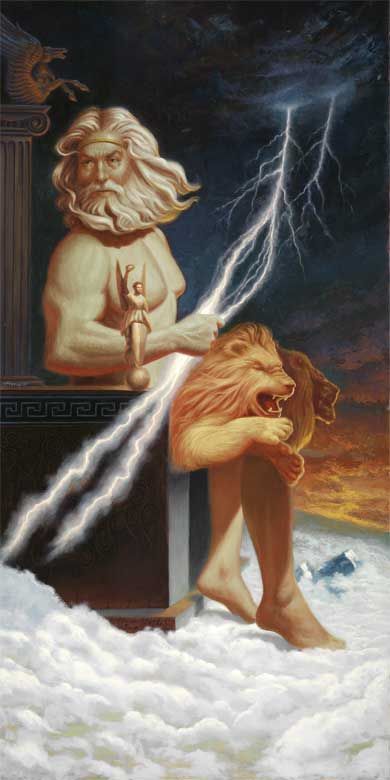 390x780 Classical Painting, Zeus - Zeus Painting