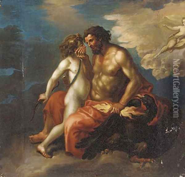 600x573 Jupiter And Ganymede Oil Painting - Zeus Painting