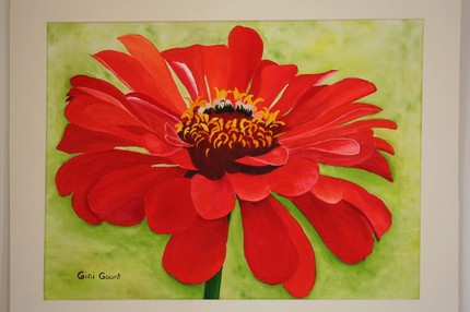 430x286 Spiral Style Zinnia Inspiration And Etsy Finds - Zinnia Flower Painting