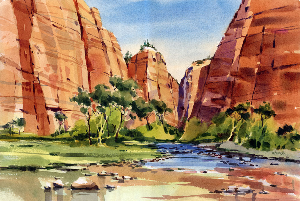 1000x672 Utah Search Results The Sketchbook - Zion National Park Painting