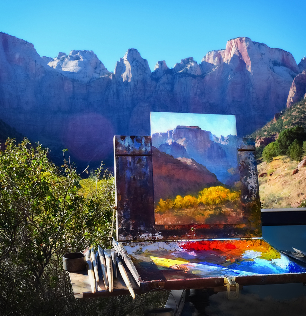 1000x1033 Zion National Park Plein Air Art Invitational 9th Edition Zion - Zion National Park Painting
