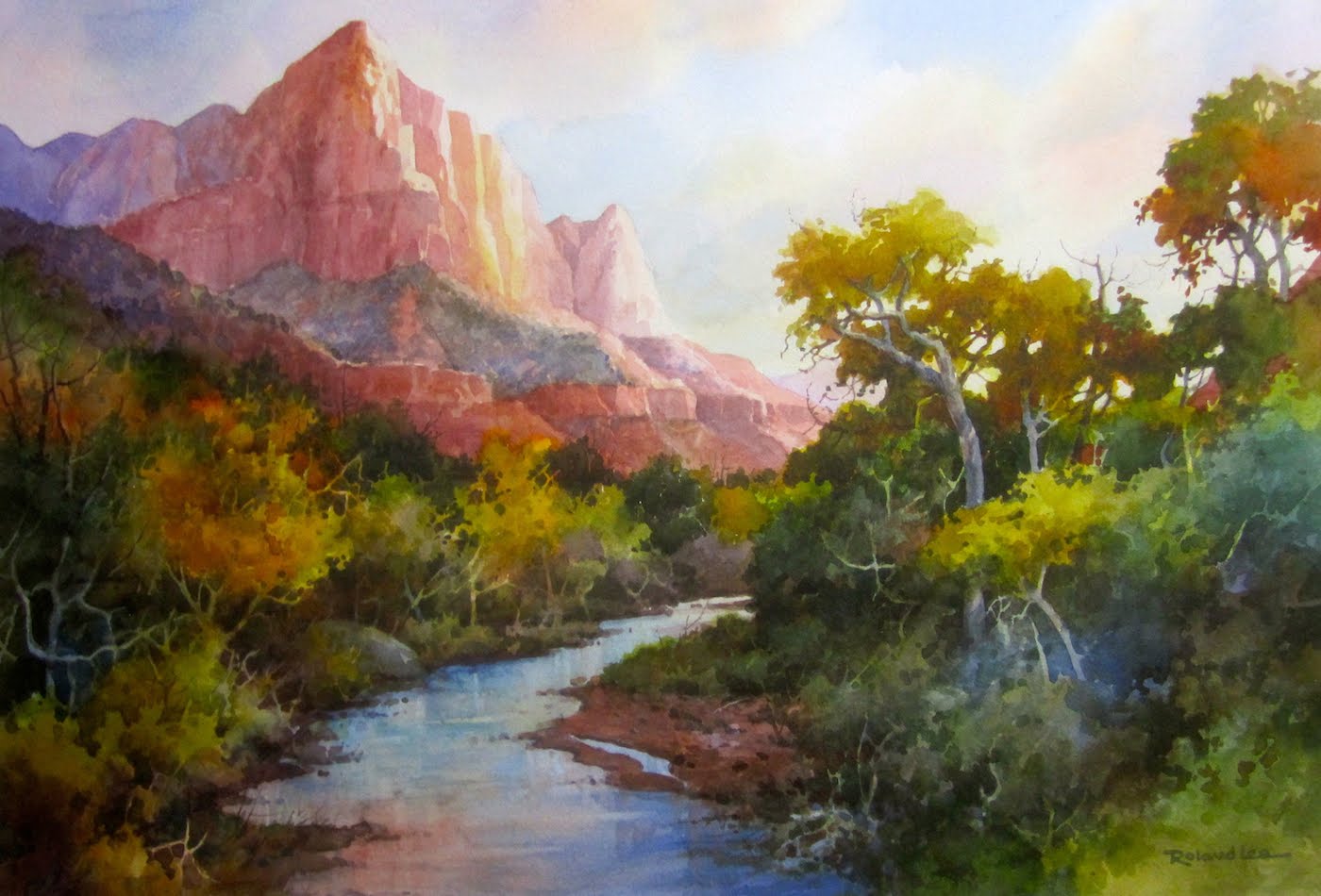 1400x950 Roland Lee Travel Sketchbook Zion National Park Show Opens Today - Zion Painting