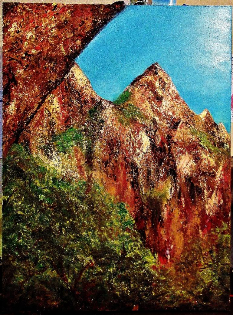 770x1038 Saatchi Art Weeping Rock Of Zion Painting By Ashley Carrigan - Zion Painting